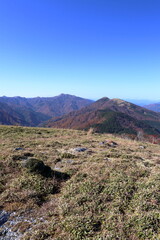 丸笹山の山頂　秋麗　（徳島県　花の百名山）