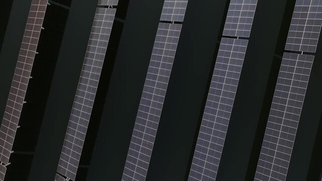 Aerial video of solar photovoltaic panel in North China Plain