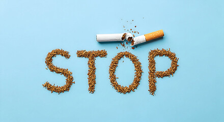 Stop smoking concept quit smoking tobacco cigarette addiction health risks and benefits no smoking message