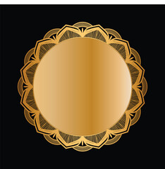 Luxury Golden Mandala Pattern Circle Islamic Wedding Frame Invitation Background