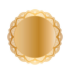 Luxury Golden Mandala Pattern Circle Islamic Wedding Frame Invitation Background