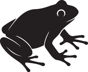 Frog silhouette isolated on white background