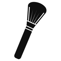 Powder Brush a simple vector clean black silhouette design white background