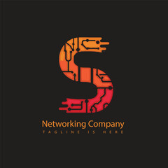 Networking company unique logo design