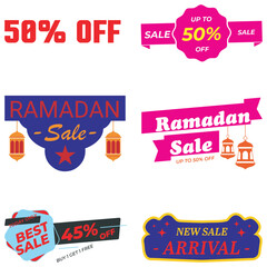 Set typography Sale icon art and illustrator eps 10