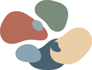 Abstract blob shapes design in earth tone colors for organic modern design concepts and artistic backgrounds in a trendy and minimalist style perfect for website assets