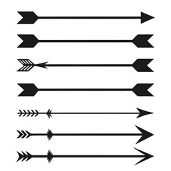 Fototapeta premium Arrow Divider Collection vector clean black silhouette design white background