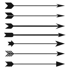 Fototapeta premium Arrow Divider Collection vector clean black silhouette design white background