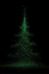 Glowing abstract Christmas tree illustration.