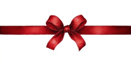 Elegant red ribbon with bow