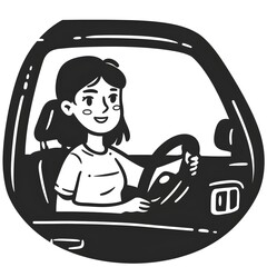 girl in car