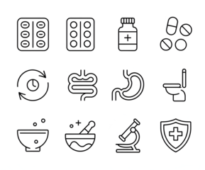 Medical Icons Collection isolated on a transparent background