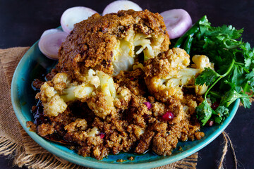 Cauliflower Roast | Bengali Phulkopir Roast | Spiced Roasted Cauliflower Curry | Traditional Bengali Vegetarian Dish | Festive Cauliflower Recipe
