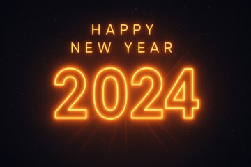 Obraz premium Glowing New Year celebration illustration background