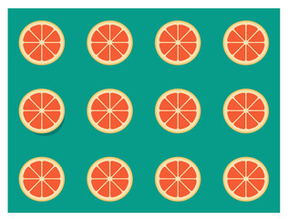 vibrant illustration of a grapefruit sliceі is perfect for designs related to food, health, and wellness