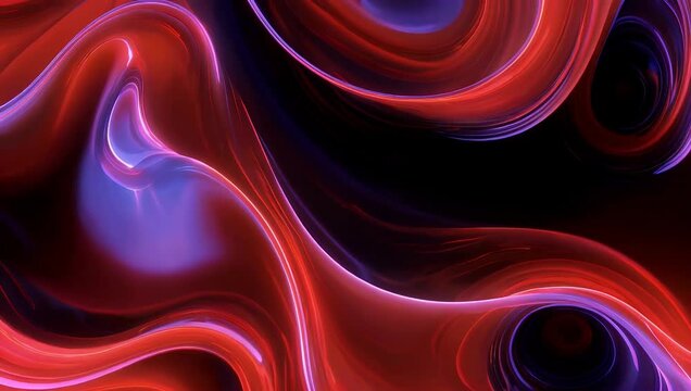 Dynamic 4K Ultra HD abstract background where abstract red and purple wavy forms create a rich textured background ideal for design projects requiring a distinctly modern and dynamic touch
