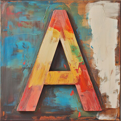 Bold artistic letter A painting makes a strong statement, creating visual impact and expressive design
