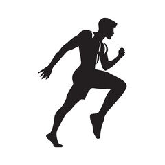 vector running man silhouette