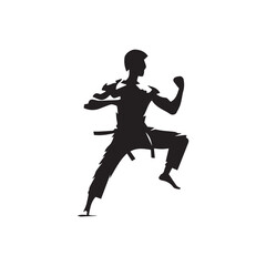 vector illustration of a martial artist