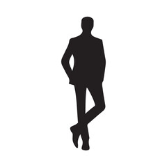 silhouette of a man in a suit