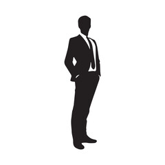 silhouette of a businessman