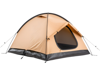 Camping tent isolated on transparent background. Perfect for outdoor, hiking, and travel design projects.