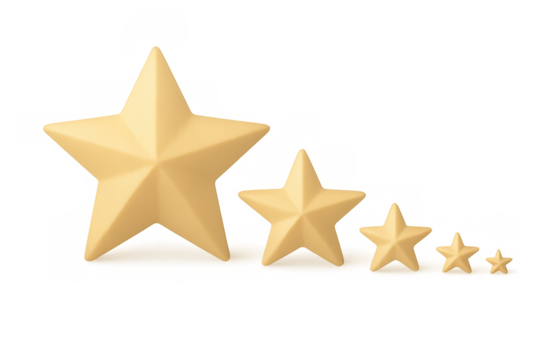 Gold stars ranking customer feedback, quality service, product review, client satisfaction, and excellent score concept
