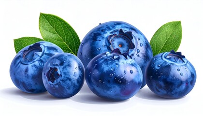 blueberries isolated on white background