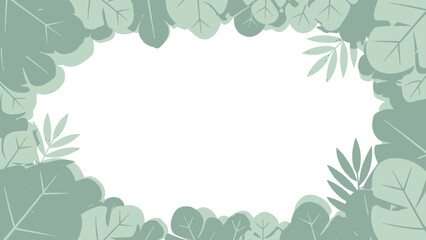 Fototapeta premium Vector Tropical Foliage Frame Nature-Inspired Border Illustration for Design | Tropoical_ioqicz_1