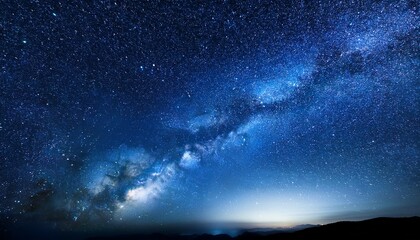 Fototapeta premium Majestic Starlit Sky With Shimmering Stars Against The Darkness Stardust Dark Blue Galaxy