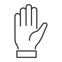 hand up line web icon