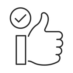 thumb up line web icon