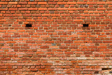 Brick wall texture with visual pattern and aged surface