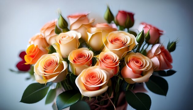 Ramo De Rosas Color Rosa Romantico Elegante Hermosas