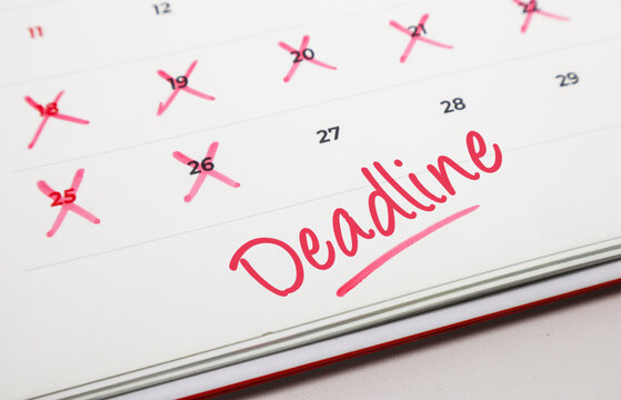 Critical project deadline highlighted on a calendar, emphasizing the urgency of task completion and efficient time management for success