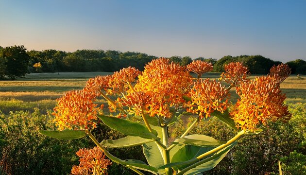 Butterfly Weed In Morning Light It Is A Species Of Milkweed Native To Eastern North America It Is A Perennial Plant With Clustered Orange Or Yellow Flowers It Is A Bee And Butterfly Favorite