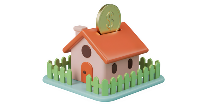 Saving Money for a House Investment concept of financial security future