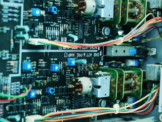 This image shows a printed circuit board of an electronic device.