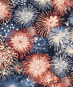 Pastel fireworks abstract pattern celebration.