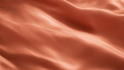 Elegant Peach Silk Fabric Background - A close-up shot of a smooth, peach-colored silk fabric, gently draped to create soft curves and highlights. The texture suggests luxury and elegance. - Powered by Adobe