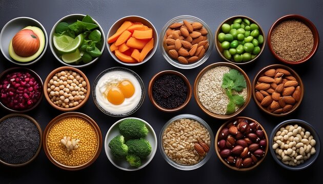 Fine Selection Of Low Calorie Meals Incorporating Superfoods For Healthy Lifestyle Choices