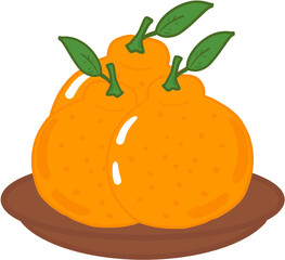 orange fruit isolated on white