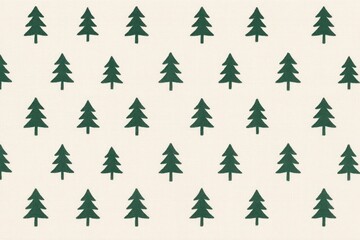 Obraz premium Seamless evergreen tree pattern background