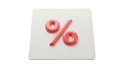 Isolated pink percentage symbol, sale promo, discount offer, special price, reduction concept