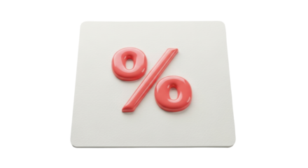 Isolated pink percentage symbol, sale promo, discount offer, special price, reduction concept