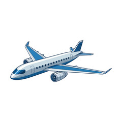 Commercial airplane vector illustration