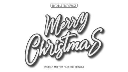 Marry Christmas Simple style editable text effect