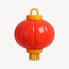 Fototapeta premium Vibrant festive red lantern illustration.