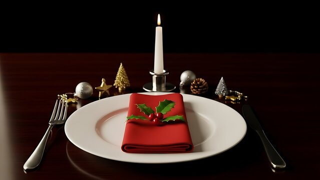 Christmas Dinner Table Setting