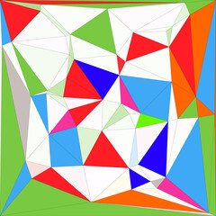 Abstract colorful geometric low poly triangle pattern background